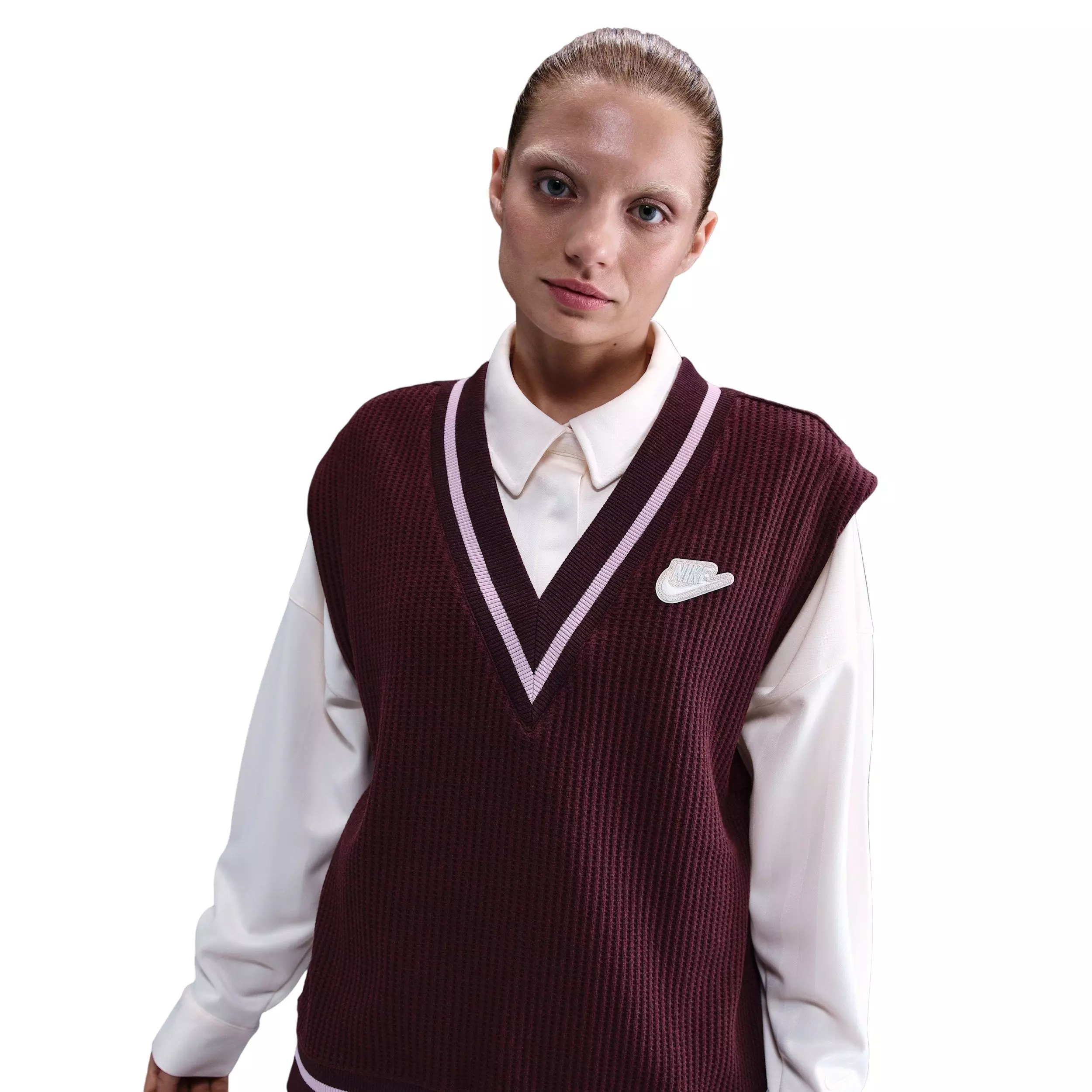 Nike Women's Waffle-Knit Vest - Burgundy | Hibbett